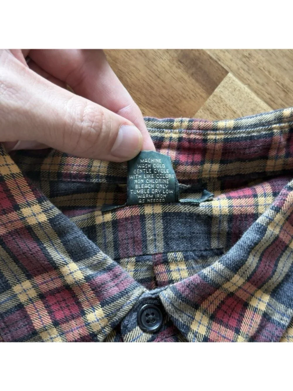 VTG J Crew Long Sleeve Shirt Mens Sz Large Oarsman Plaid Button Down 100% Cotton